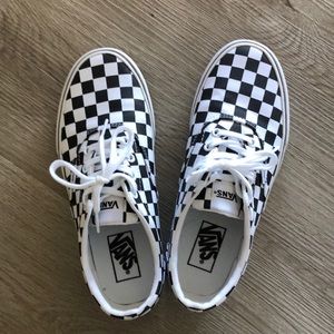 Checkered Vans - worn once